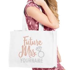 You can get the exact color codes from your branding to use over and over again as custom colors in canva designs! Future Mrs Custom Rose Gold Rhinestone Large Canvas Tote Engagement Ideas