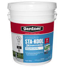 · a favorite among mobile home and rv owners alike, this heng's roof coating is one of the best out there. Gardner 5 Gal Sta Kool Elastomeric White Reflective Roof Coating Sk 7705 The Home Depot