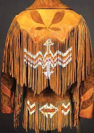East West Musical Instruments Company Vintage Swanbone Fringe Jacket Boho Hippie Chic Cowboy Chic Fringe Leather Jacket