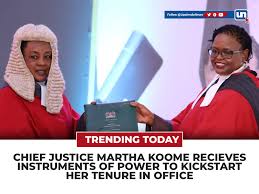 She will defend them whenever and photo | file one of the appellate judges martha koome, who annulled the award of sh97 million. Chief Justice Martha Koome Given Instruments Of Power Uzalendo News