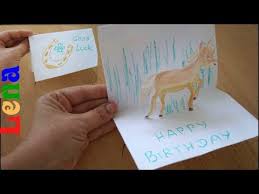 Pferd Zeichnen Geburtstagskarte Basteln How To Draw A Horse How To Make Birthday Card Youtube