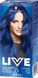 Blue black is an amazing hair color; 090 Cosmic Blue Hair Dye By Live