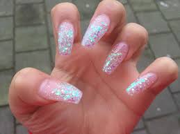 For these acrylic nails design i wanted something super colorful and sparkly. Glitter Shine Acrylic Nails And Nails Image 6739475 On Favim Com