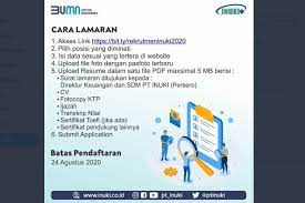 Juga boleh tanya jawab dan diskusi profesi dan pekerjaan Bumn Pt Inuki Buka Lowongan Pekerjaan Berikut Syarat Dan Cara Pendaftarannya Halaman All Kompas Com