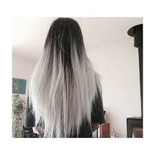 Black And White Ombre White Ombre Hair Liked On Polyvore Featuring Accessories And Hair Accessories White Ombre Hair Black Hair Ombre Grey Ombre Hair