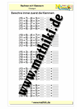 Übungsblätter für mathe ab der grundschule mit lösungen. Klasse 5 6 Addition Subtraktion Multiplikation Division Mathiki De