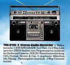 hitachi trk 8190e radio cassette boombox vintage ads