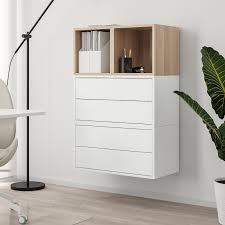 Eket Wall Mounted Cabinet Combination White Stained Oak Effect Shop Ikea Ca Ikea Wall Mounted Cabinet Eket Ikea Eket