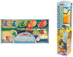 Amazon.com: Melissa & Doug Hop & Count Hopscotch Rug & Magnetic Fishing Game  Bundle Toy : Toys & Games