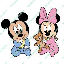 Download Baby Mickey Mouse Baby Minnie Mouse Svg Dxf Png Eps Files Etsy
