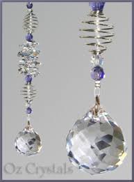 30mm crystal ball spiral suncatcher made with swarovski crystal octagons beads crystal suncatchers swarovski crystal suncatchers suncatchers