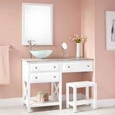 Chende led vanity mirror lights, 11.53ft hollywood make up light for vanity stick on, 10 large daylight dimmable bulbs with ac adapter, for makeup vanity table & bathroom mirror, mirror not included 4.6 out of 5 stars 17,453 48 Glympton Vessel Sink Bathroom Vanity With Makeup Area White Vessel Sink Vanity Vanity Sink Floating Bathroom Vanities