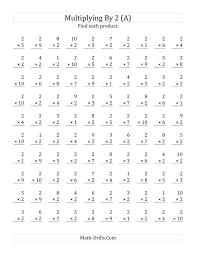 The Multiplying 1 To 10 By 2 A Math Worksheet From The Multiplicat Multiplication Facts Worksheets Printable Multiplication Worksheets Multiplication Facts