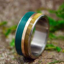 Mens Ring Jade Wedding Rings Titanium Rings Wood Rings Etsy In 2021 Handcrafted Wedding Bands Titanium Wedding Rings Rings For Men