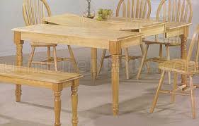 Natural wood dining table set. Natural Wood Dining Table With Ogee Edge Arrow Back Chairs