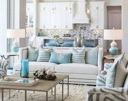 Chic Coastal Living Room In White Aqua Gray Shop The Look Aqua Living Room Coastal Living Rooms Coastal Casual Living Room