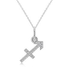 Sagittarius Zodiac Diamond Pendant Necklace 14k White Gold 0 10ct Diamond Pendant Necklace Diamond Pendant Pendant Necklace