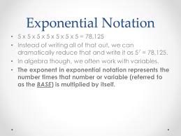 What are some examples of exponential notation? Properties Of Exponents I Exponential Notation Negative Exponents Ppt Download