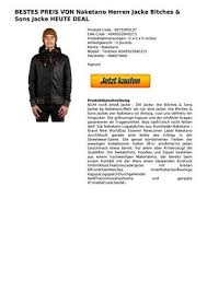 Photos not available for this variation. Bestes Preis Von Naketano Herren Jacke Bitches Sons Jacke Heute Deal By Jeremy Price Issuu