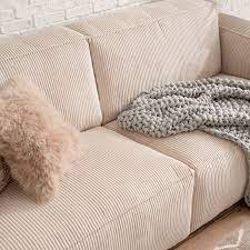 Sofa Loralai 3 Sitzer Cord Creme Sofas Wohnzimmer Sofa Zuhause Dekoration