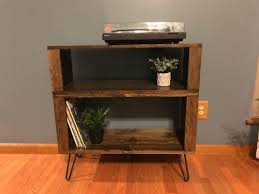 Maybe you would like to learn more about one of these? Mid Century Record Cabinet W Vinyl Record Storage Hairpin Etsy