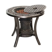 Hanover Outdoor Furniture 24 01 In W 10 000 Btu Bronze Aluminum Liquid Propane Fire Table Lowes Com Outdoor Fire Pit Table Propane Fire Pit Table Propane Fire Pit