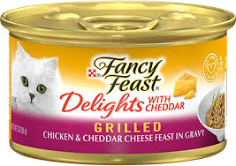 About 0% of these are cats food. Amazon Com Purina Fancy Feast Grilled Gravy Wet Cat Food Delights Grilled Chicken Cheddar Cheese Feast 24 3 Oz Cans Canned Wet Pet Food Pet Supplies