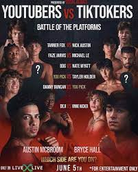 Tiktok is a boxing match that will pit a number of different youtubers and tiktok when is youtubers vs tiktokers? Everything You Need To Know About The Youtube Vs Tiktok Fight
