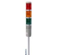 Industrial Signal Tower, Column LED Alarm Tower Lamp Flash Indicator,  3-Layer Stack LED Warning Light for Safety (DC 12V/Steady ON Light)