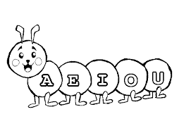 Dibujo De Gusano Con Vocales Para Colorear Dibujos Net Abecedario para imprimir aprender las vocales colorear los… dibujo de gusano con vocales para