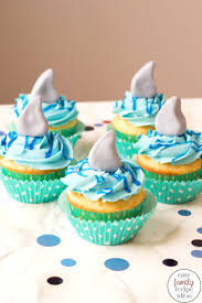 Baby shark, doo, doo, doo, doo, doo, doo. Shark Cupcakes A Perfect Under The Sea Party Idea Easy Family Recipe Ideas