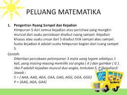 Berdasarkan hasil percobaan melempar uang logam, maka hasilnya adalah g atau a. Peluang Permutasi Kombinasi Ppt Download