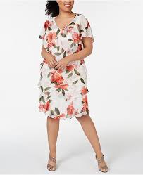 Plus Size Tiered Shift Dress