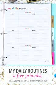 my daily routine printable