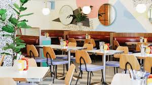 Overeasy Orchard A Modern All Pastel Nostalgic Diner In Singapore Yatzer Classic American Diner American Diner Retro Interior Design