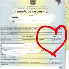 Resultado de imagem para certidão de nascimento