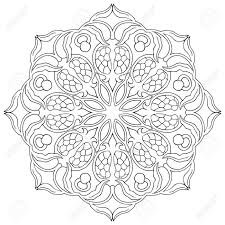 Floral mandala filigree design pattern. Filigree Mandala With Floral Elements On White Background Oriental Ethnic Ornament With Pomegranate Design Element Royalty Free Cliparts Vectors And Stock Illustration Image 80628534