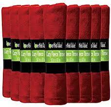 Looking for wholesale wholesale throw blanket? Amazon Com 12 Pack Wholesale Soft Comfy Fleece Blankets 60 X 50 Cozy Throw Blankets Red Home Kitchen