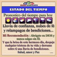 Pronostico para hoy lluvia de bendiciones. Estado Del Tiempo Reflexiones Cristianas Para Meditar
