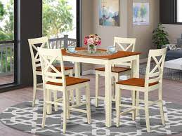 Best valuebencranberryhaving been assembling various ikea items for over 3 decades, i must say this set of table and chairs were simply a smooth sailing. 5 Pc Counter Height Table And Chair Set High Table And 4 Kitchen Chairs Buy Online In Antigua And Barbuda At Antigua Desertcart Com Productid 87450606