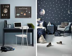 Plus i didn't have to mess with any stencils, and it was much, much cheaper than wallpaper would have been. Mini Astronauts Paint A Star Feature Wall Kids Corner Yhg