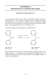 solved preparation of diphenylmethanol reduction using