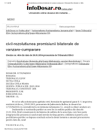 We did not find results for: Civil Rezolutiunea Promisiunii Bilaterale De Vanzare Cumparare Tribunalul Ilfov Decizie Nr 40a