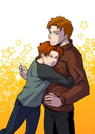Bart Allen Impulse Hugging Wally West Kid Flash Justica Jovem Super Heroi Ilustracoes De Animais