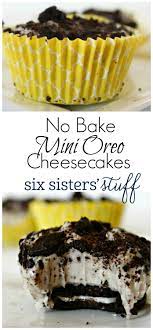 No Bake Mini Oreo Cheesecakes Mini Oreo Cheesecake Oreo Recipes Desserts