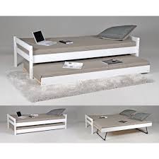 lit gigogne 90x190cm bois 2 sommiers tiroir pieds escamotables parme lit gigogne mobilier de salon lit blanc