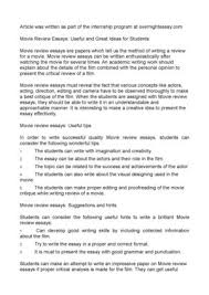 These things add thrill and imaginations to our lives. Calameo Movie Review Essays Useful And Great Ideas For Students