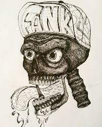 Draw Drawing Gore Zombie Skull 90s 80s Oldschool
