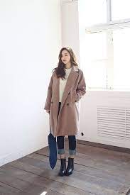 Big Collar Pocket Coat Model Pakaian Musim Dingin Model Pakaian Jalanan Korea Gaya Model Pakaian Korea