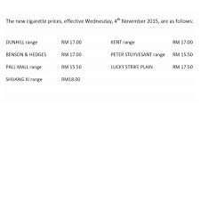 Tax enforcement officials in malaysia investigated 175 cases of counterfeit cigarette sales in the country between 2012 through september 2013. Bat Malaysia Increases Price Of Cigs After Excise Hike The Star